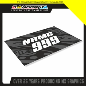 Bike Mat CUSTOM MOTOCROSS MX ENDURO PIT BIKE FLOOR GARAGE ADD NAME & NUMBER - Picture 1 of 9