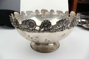 RARE Vintage Estate Sterling Silver W H Glenny Sons & Co Punch Bowl 10" - Picture 1 of 3