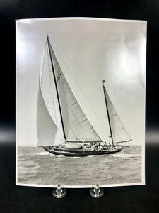 Original Norman Fortier Segelboot Foto ~ 8x10 B/W Foto Segeln MA - Bild 1 von 5