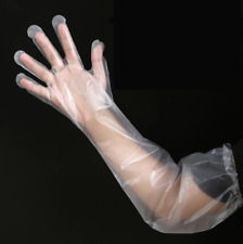 Plastic Disposable Gloves, Arm Food Handling Cleaning Catering Long Sleeve Oil