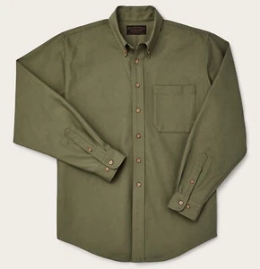 Filson Iron Cloth Oxford Shirt 20230529 Burnt Olive Pale Heavy Duty 9.4 OZ CC - Picture 1 of 8
