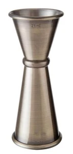 25/35/50 Antik Messing gebändert Jigger Maß Fingerhut Cocktail Spirituosenmaß - Bild 1 von 3