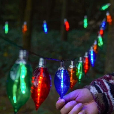 Premier 8m Natale LED Fiamma Effetto Multicolore Esterno Festoni Stile Luci - Immagine 1 di 4