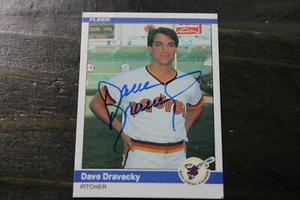 Tarjeta autografiada vintage Fleer de Dave Dravecky San Diego Padres 1984 - Imagen 1 de 1