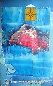 French Polynesia OPT Chip Card Phonecard Sous Marine, André Marere Paintings - Foto 1 di 2