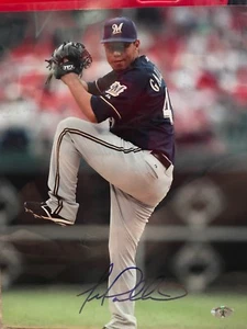 Yovani Gallardo Signed Milwaukee Brewers 8x10 Photo LOF - Picture 1 of 4