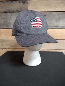 Mütze Kappe schwarz Kleeblatt Live Lucky amerikanische Flagge L/XL grau Memory Fit - Bild 1 von 5