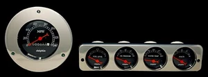 1942 1943 1944 1945 1946 1947 1948 Ford Car 5 Gauge Dash Panel Insert PC - Picture 1 of 8