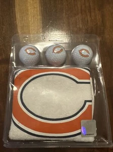 New McArthur Chicago Bears NFL 4pc Golfer's Gift Set Towel And 3 Golf Balls - Picture 1 of 2