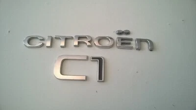 CITROEN C1 REAR BOOT SILVER & BLACK LETTERS 2021 YEAR - Image 1 of 4