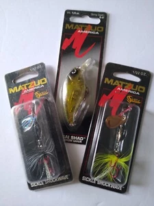 Matzuo Sickle Shockwave and Asai Shad Lures, 3-Pack Assorted - Picture 1 of 7