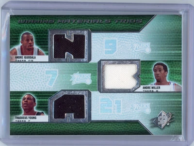 2008-09 SPX Winning Materials Trios Andre Iguodala, Andre Miller, Thaddeus Young - Image 1 of 2