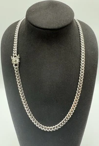6mm 22” Silver Miami Cuban Link Chain Necklace Hip Hop Trendy - Picture 1 of 4