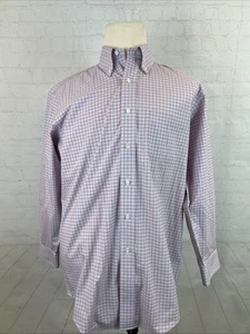 Brooks Brothers Men's Red Blue Plaid Supima Cotton Dress Shirt 15.5 32/33 - Picture 1 of 8