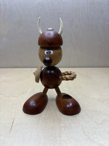 Vintage / MCM - Danish, Teak Viking 5" / Made in Denmark - Great Pencil Holder :) - Bild 1 von 6