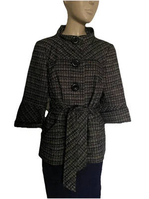 Trina Turk Los Angeles Women’s 3/4 Sleeve Five Button Blazer Jacket-Belted Sz  6 - Imagem 1 de 4