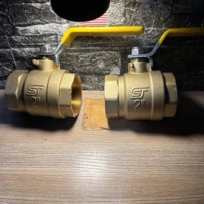 Qty 2Seal fast 2" Full Bore Brass Ball Valve 600 WOG With Dings - Image 1 of 4