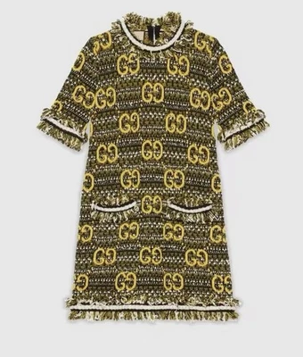Gucci GG Motif Wool Short-Sleeved Dress size M - Image 1 of 4