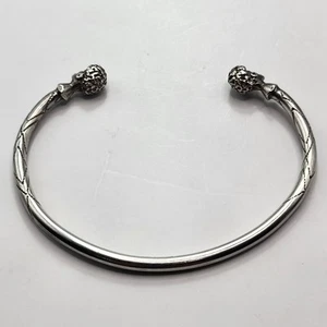 Vintage Signed Jamaican Or Moorish Sterling Tribal Cuff Bracelet 925 Size 6.25 - Picture 1 of 16