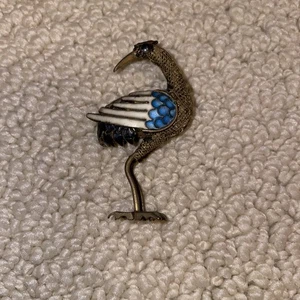 Grúa de filigrana Cloisonne china - Imagen 1 de 7