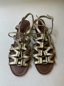 Sandales dorées femme Carlos taille US 8,5 - Photo 1/8