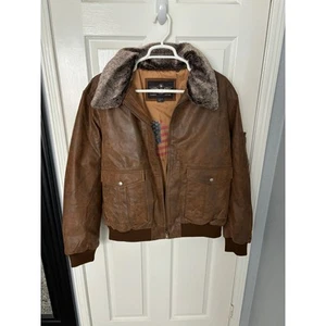 Flavor men’s leather flight bomber jacket XXL - Picture 1 of 4