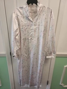Vintage Ashley Ames Langarm Satin Nachthemd Medium Nachthemd - Bild 1 von 8