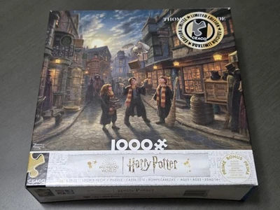 Thomas Kinkade Harry Potter Diagon Alley 1000 Piece Jigsaw Puzzle Ltd Edition - Image 1 of 4