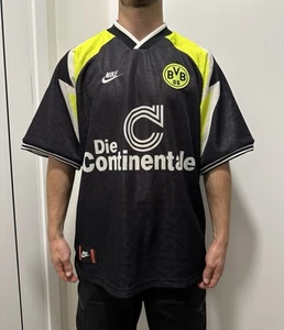 Vintage Borussia Dortmund 1996 1997 Away Trikot Trikot Fußball Nike Football XL - Bild 1 von 10
