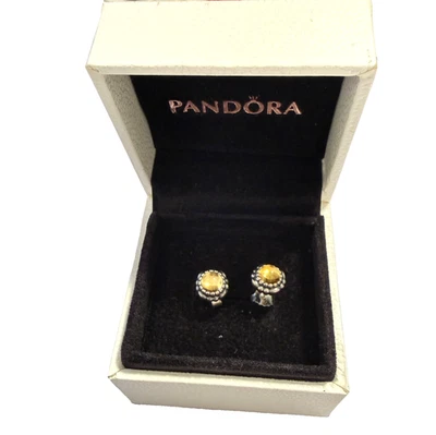 Pandora Ohrstecker  925er Sterling Silber ALE November Birthday Bloom Geburtstag - Bild 1 von 4