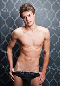 Impresión fotográfica modelo masculino desnudo delgado guapo sin camisa trozo abs jock -N804 - Imagen 1 de 1