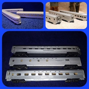 Arnold Rivarossi N Scale 3 Car Set Smoothside Passenger Santa Fe #0513 - Picture 1 of 12