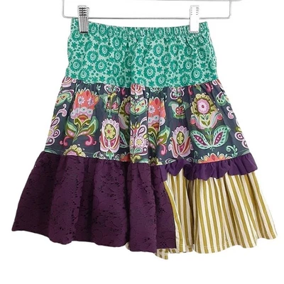 Falda Persnickety Mimi en Niveles Paisley Ciruela Loca Patchwork Pradera Falda Niña 12 Foto 1 de 4