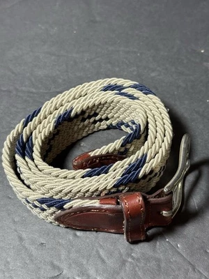 Cinturón elástico trenzado caddie Southern Tide 1995 caqui/azul 41,5" de largo para hombre Foto 1 de 4