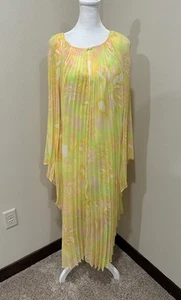 ModCloth Dress L 2 Piece Floral Accordion Pleated Midi Kaftan Style - Picture 1 of 6