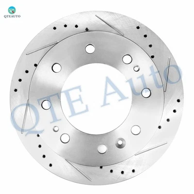 Front Left 355mm Drilled Brake Rotors For 2011-2018 Chevrolet Silverado 3500 HD - Image 1 of 4