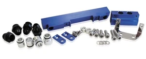 AEROFLOW BILLET EFI FUEL RAIL SUIT for Mazda 13B SERIES 4 & 5 BLUE AF64-2013 - Picture 1 of 4