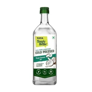 Tata Simply Better reines und unraffiniertes kaltgepresstes natives Kokosöl 1L - Bild 1 von 4