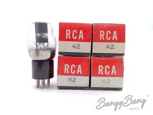 4 Vintage RCA 42/UZ42/A642/42S/W2160/CV1712 Pentode Output TV/Radio Audio Vacuum - Picture 1 of 1