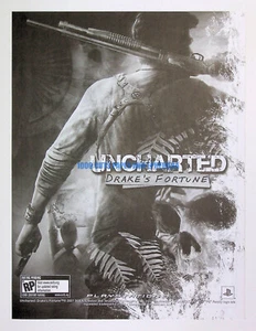 Uncharted Drake's Fortune Sony PlayStation 3 2007 Trade Print Magazine Ad Poster - Picture 1 of 2