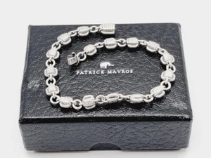 Patrick Mavros Elefantenhaar Gliederarmband in Sterlingsilber groß UVP 460£ - Bild 1 von 15