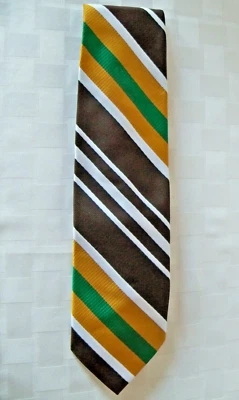 Corbata retro vintage años 70 LIEBERT seda rayas 3,75" ancho para hombre DORADO MARRÓN Foto 1 de 4