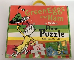 GREEN EGGS & HAM DR SEUSS FLOOR PUZZLE 48 PIECES 22.5" X 36" 2008 - Picture 1 of 2