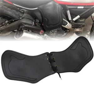 Motorcycle Plain Leather Saddle Heat Shield Deflectors for Harley for Honda NEW - Picture 1 of 12