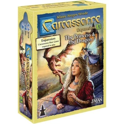 Carcassonne 2.0 The Princess & The Dragon Expansion #3 Board Game Z-Man ZM7813 - Image 1 of 4