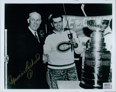 Maurice Richard Montreal Canadiens Signed 8x10 Glossy Photo PSA Authenticated - Image 1 of 2