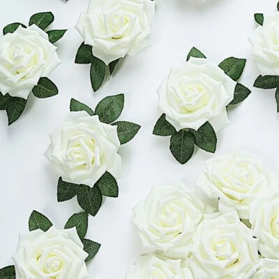 24 pcs 5" Foam Rose Flowers Stems Wedding Party DIY Events Decorations Supplies - Image 1 of 2