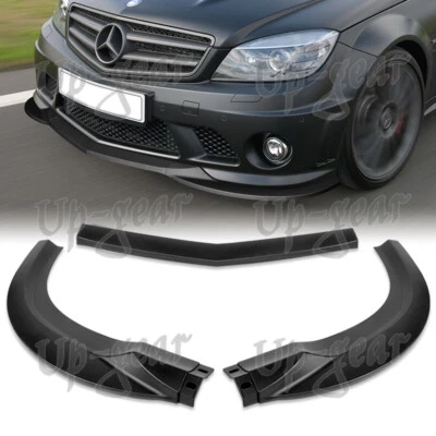 Kit de alerón de parachoques delantero negro mate para Mercedes-Benz W204 C63 AMG 2008-2011 Foto 1 de 4
