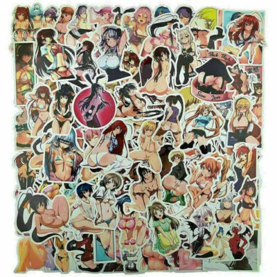WAIFU STICKERS 100 PCS Cute Sexy Girl Anime Sticker Pack for Car Skateboard Laptop Luggage Lot