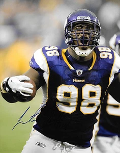 Foto firmada de Letroy Guion *MINNESOTA VIKINGS* 8x10 L5 certificado de autenticidad GFA - Imagen 1 de 2